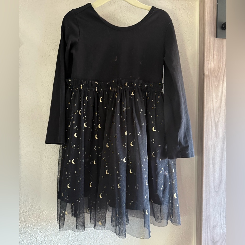 Hanna Andersson Black and Gold Kids Casual Dress